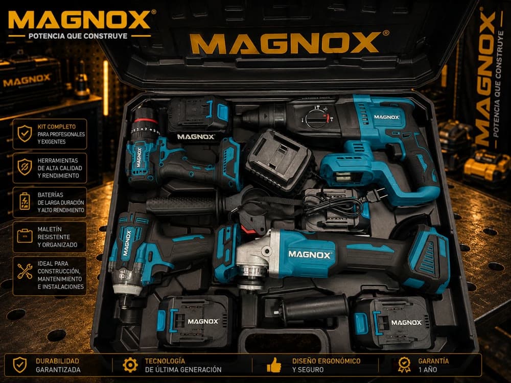 Especificaciones visuales de Combo Inalámbrico MAGNOX 4 en 1