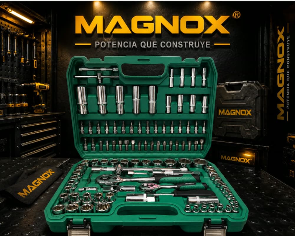 Especificaciones visuales de Juego de Herramientas MAGNOX 108 Piezas