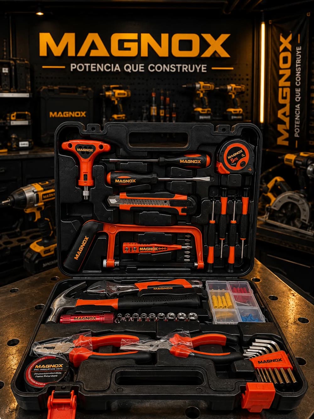 Especificaciones visuales de Juego de Herramientas MAGNOX Kit Profesional Multiherramienta